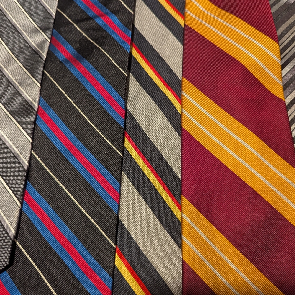 5 Rep Striped Work/ Interview Ties! EUC